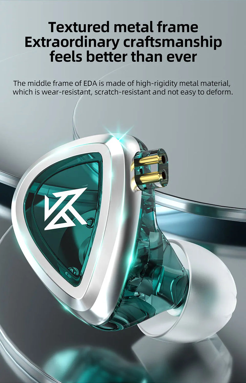 KZ EDA Earphones Bass/Balanced/Hi-Res Earbuds In Ear Monitor Headphones Sport Noise Cancelling HIFI Headset KZ EDXPRO EDC EDS