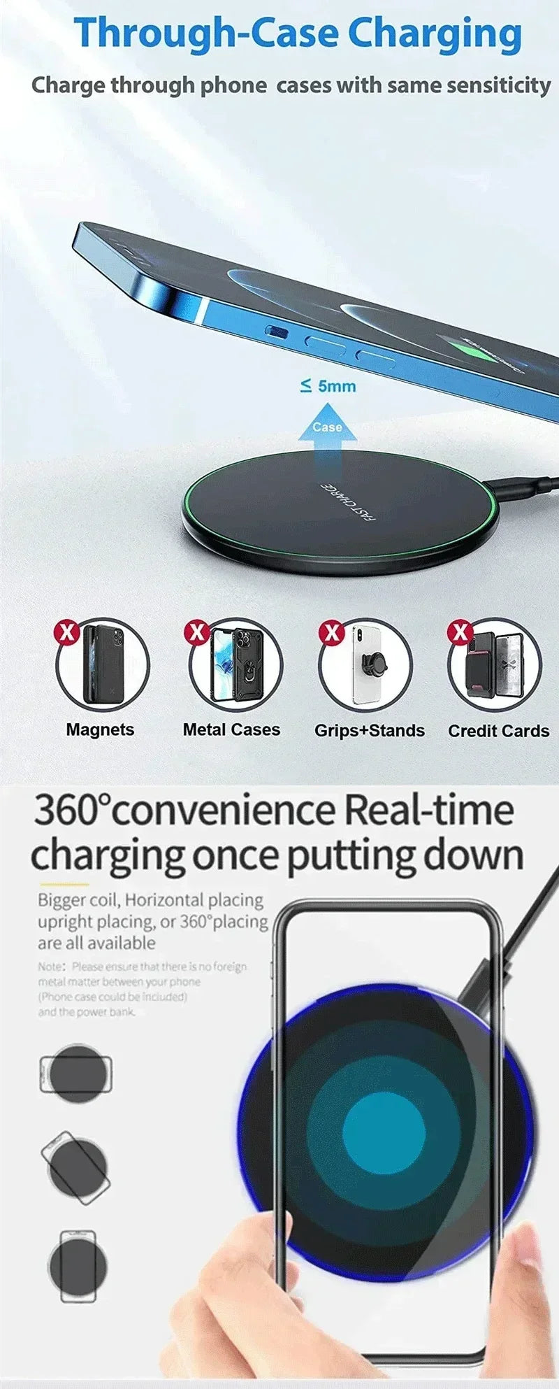 200W Wireless Charger Pad Stand Mobile Phone Chargers Fast Charging Dock Station For iPhone 16 15 14 13 Pro Max Samsung Xiaomi