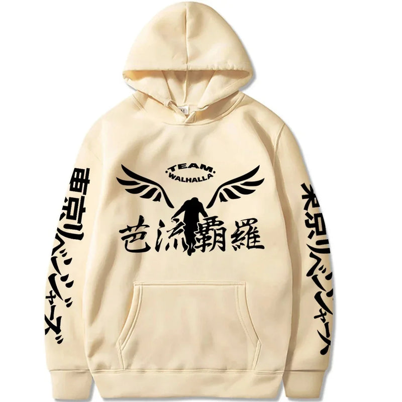 Anime Gambar Valhalla Logo Printed Pullover Unisex Fashion Cosplay Sportswear Casual Streetwear New Tokyo Revengers Anime Hoodie
