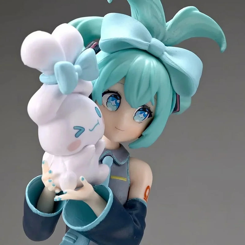 Anime Hatsune Miku X Cinnamoroll Figure Anime Peripheral Collectible Models Decorative Decorations Children Kawaii Gift