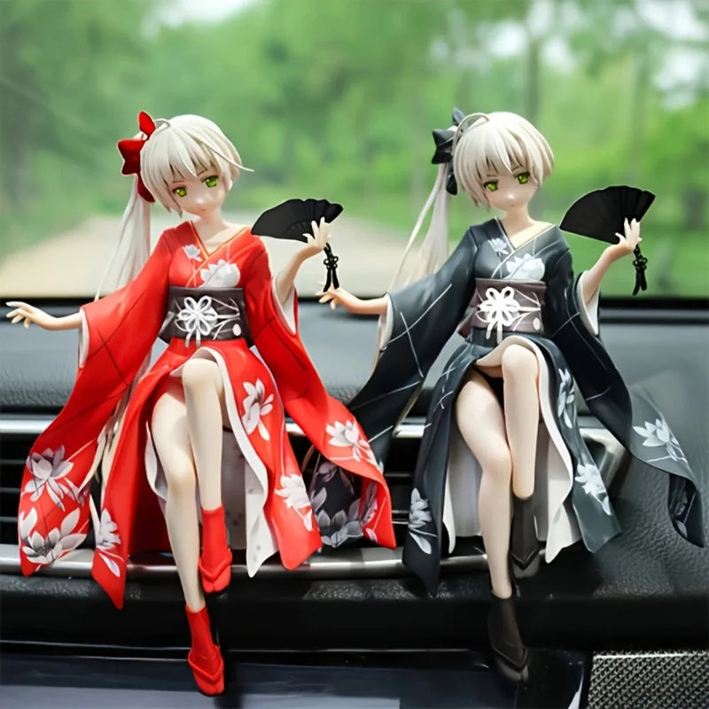 Japanese Anime Cute Action Figure Decorations Home And Car Decoration Beautiful And Durable Car Accessories For Girls Series