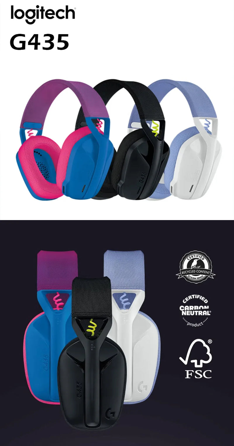 Headset Gamer Logitech G435 Lightspeed: Jogue sem Limites 🎧