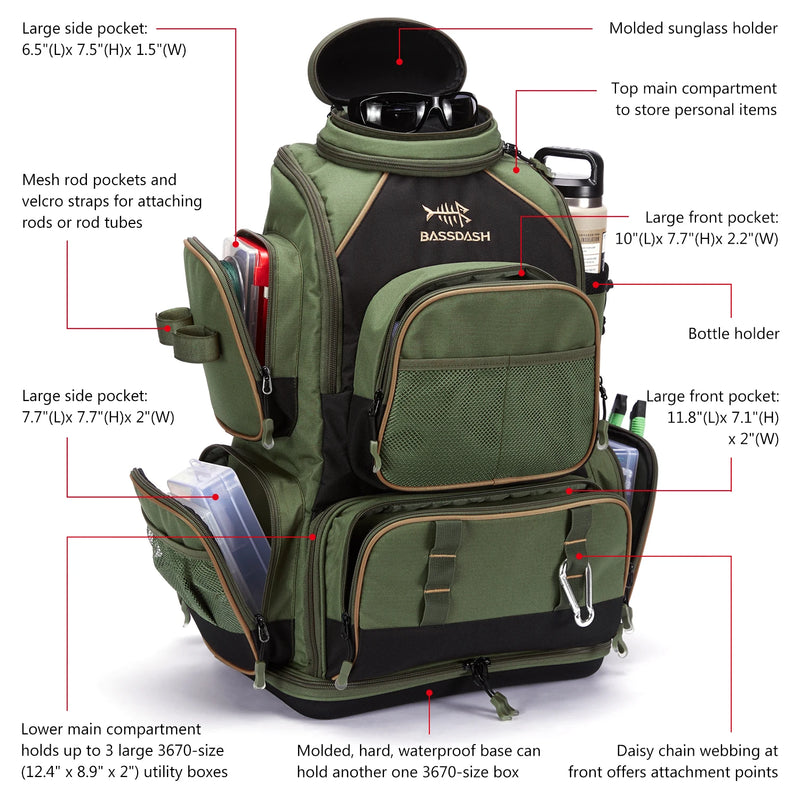 Mochila Bassdash para Pesca: Organização e Proteção Sem Limites 🎣