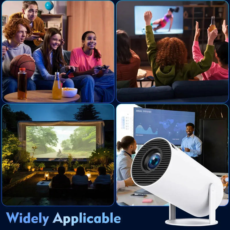 Magcubic Projector Android 11 4K 1280*720P HY300 Pro + Dual Wifi 290ANSI 180°flexible BT5.0 Cinema Outdoor Portable Projector