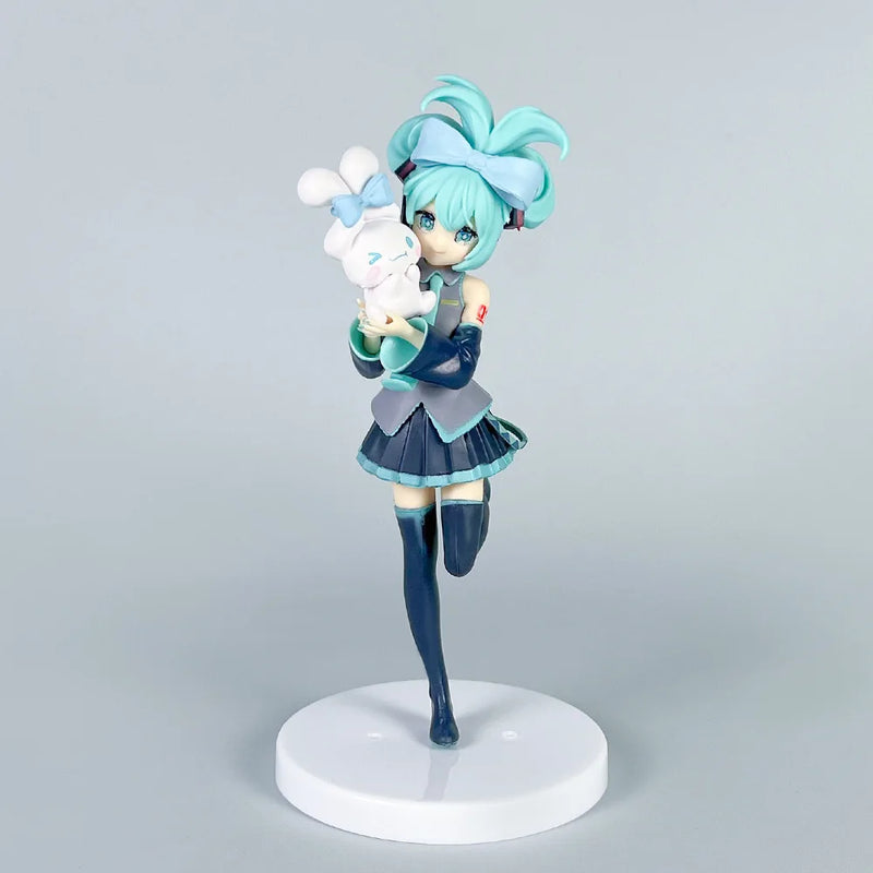 Anime Hatsune Miku X Cinnamoroll Figure Anime Peripheral Collectible Models Decorative Decorations Children Kawaii Gift