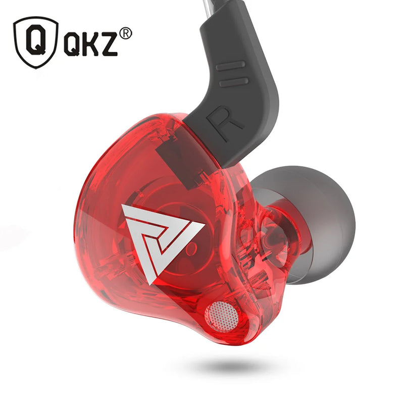 Original QKZ AK6 Copper Driver HiFi Sport Headphone 3.5mm In Ear Earphone For Running With Microphone Headset music Earbuds fone