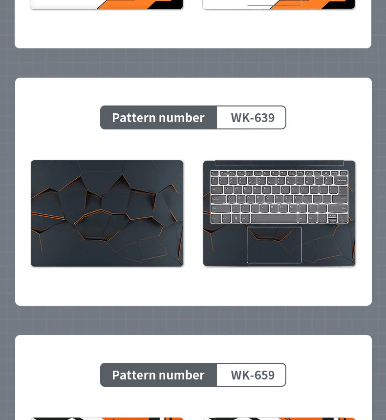 DIY Geometry Cover Laptop Skins Sticker 13.3"14"15.6"17.3"Vinyl Skin Case for Macbook/Lenovo/Hp/Acer Decorate Decal Assessories