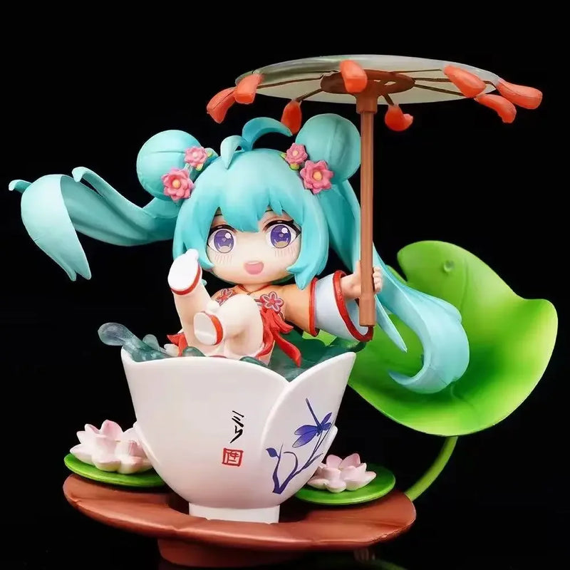 New Anime Miku Cute Kawaii Virtual Singer Manga Statue Pvc Action Figure 15~25cm