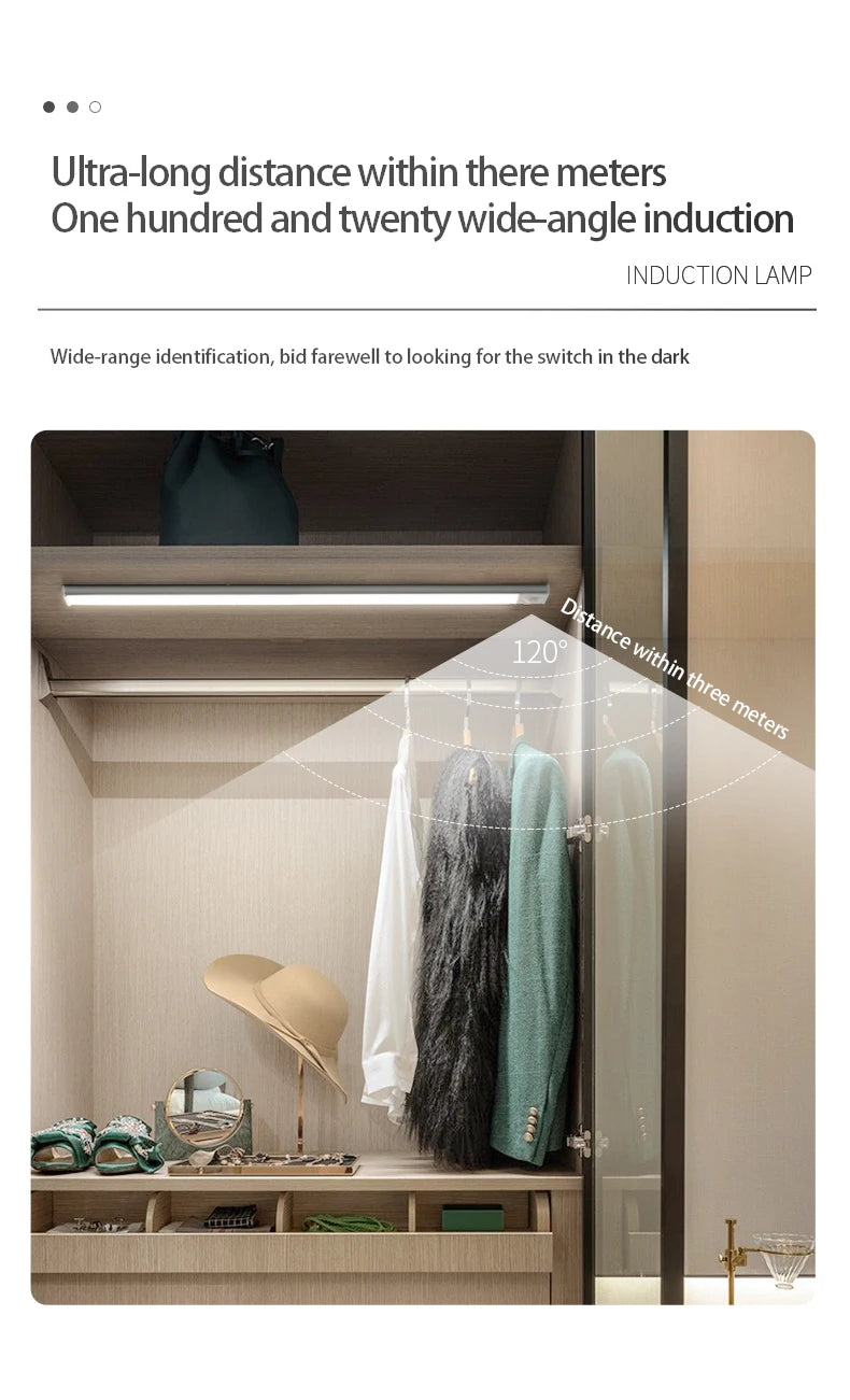 Night Light Led Lamp Under Cabinet Lights Motion Sensor night light Closet Light Cabinet Kitchen Lighting Magnetic night lights