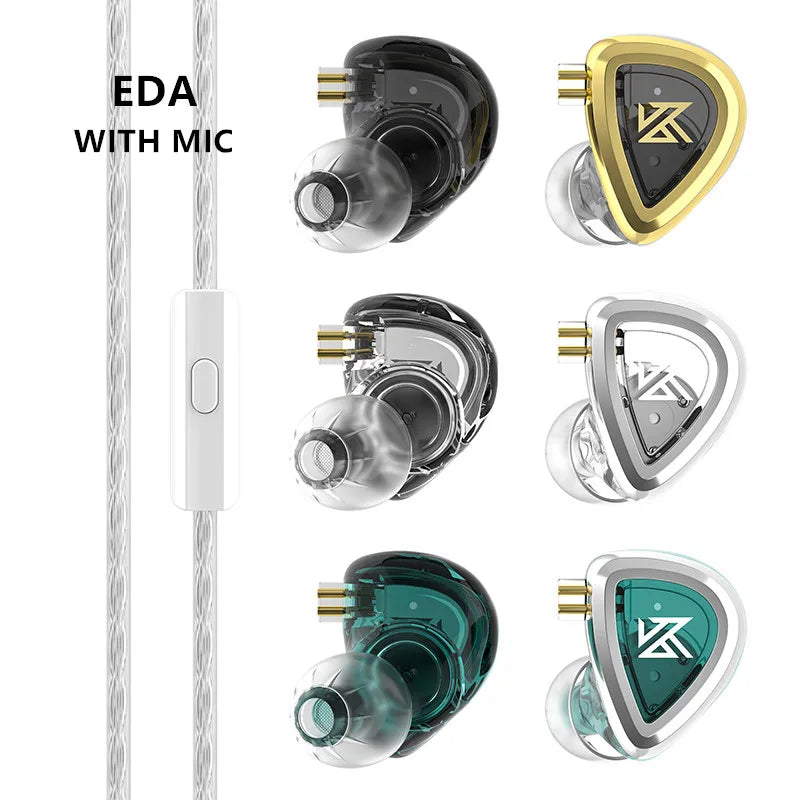 KZ EDA Earphones Bass/Balanced/Hi-Res Earbuds In Ear Monitor Headphones Sport Noise Cancelling HIFI Headset KZ EDXPRO EDC EDS