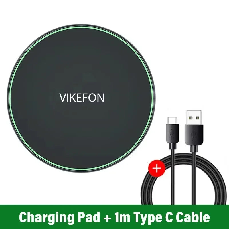200W Wireless Charger Pad Stand Mobile Phone Chargers Fast Charging Dock Station For iPhone 16 15 14 13 Pro Max Samsung Xiaomi