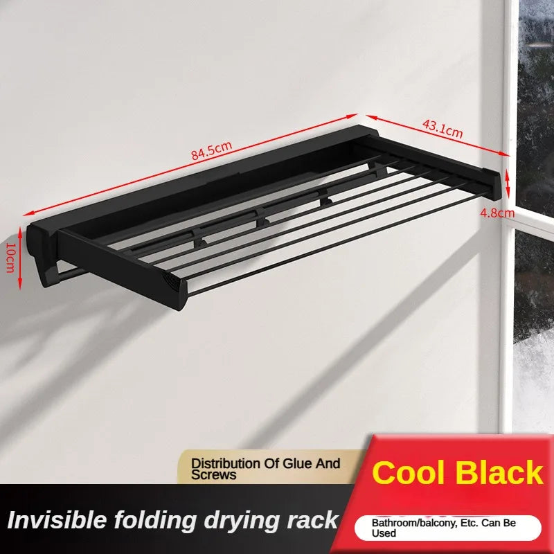 Retractable Clothes Hanger Invisible Wall Mounted Hanger Drying Rack Clothes Rack Folding Wall Extendable Organization Hangers