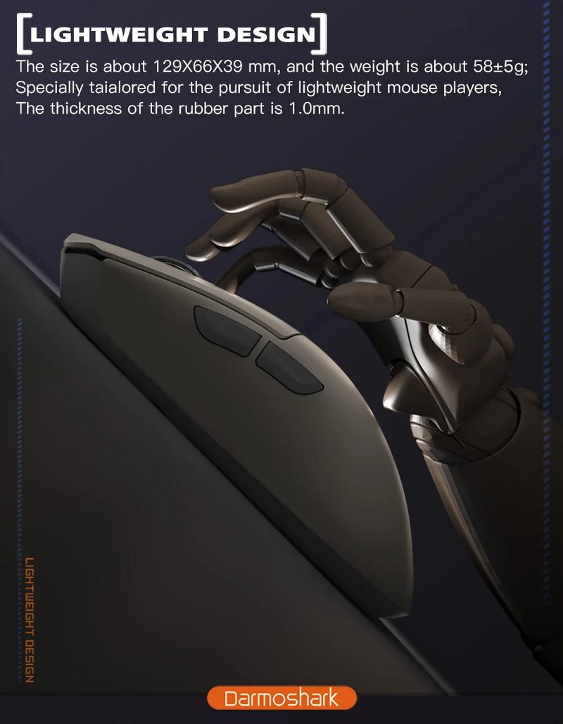 Motospeed Darmoshark M3 8K Bluetooth Wireless Gaming Mouse 26K DPI PAW3395 Sensor Computer Office Mouse TTC For Laptop PC