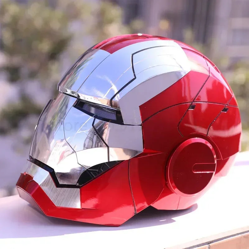 Marvel Electric Iron Man 1:1 MK50 MK5 Helmet Voice Control Eyes With Light Model Toys For Adult Technology Wearable Xmas Gift