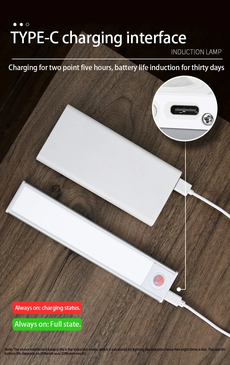 Night Light Led Lamp Under Cabinet Lights Motion Sensor night light Closet Light Cabinet Kitchen Lighting Magnetic night lights