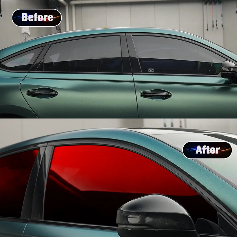 1PC Gradient Window Tint Film Heat-Resistant Anti-Explosive Peel And Stick Solar Film for Car & Home Automotive Privacy Window F