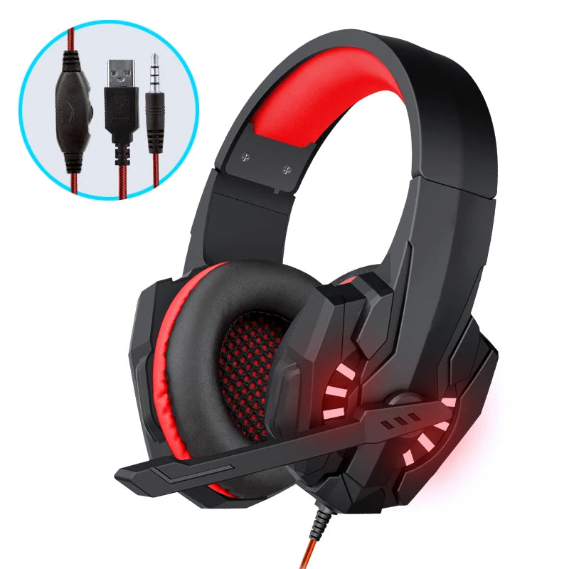 SW-G830 Gaming headphones with flexible HD microphone cover ears RGB light stereo surround sound external wired headphones