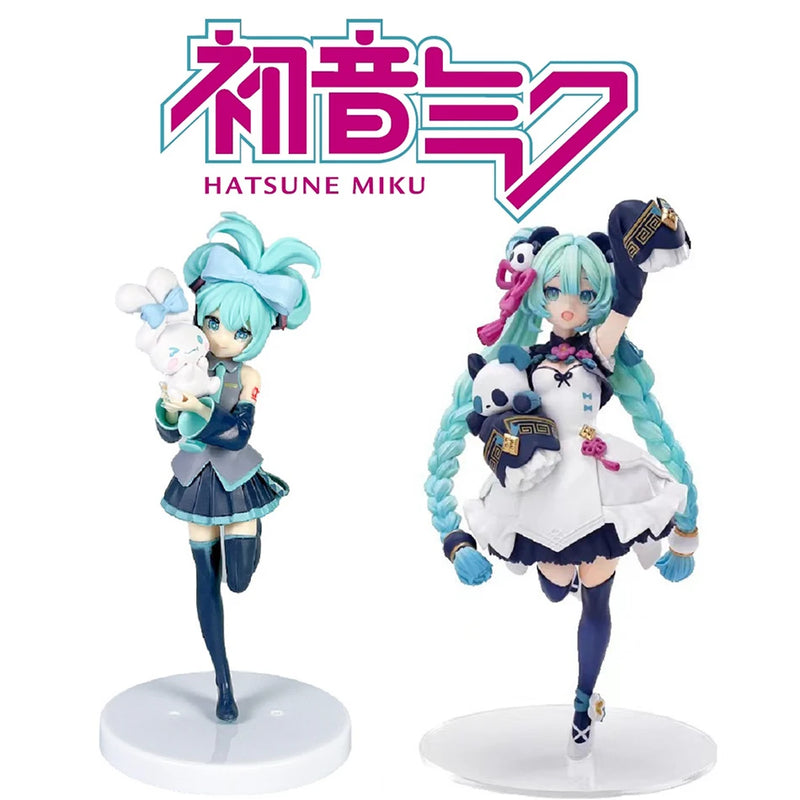 Anime Hatsune Miku X Cinnamoroll Figure Anime Peripheral Collectible Models Decorative Decorations Children Kawaii Gift