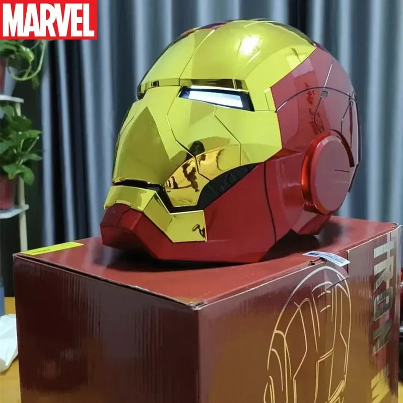 Marvel Electric Iron Man 1:1 MK50 MK5 Helmet Voice Control Eyes With Light Model Toys For Adult Technology Wearable Xmas Gift