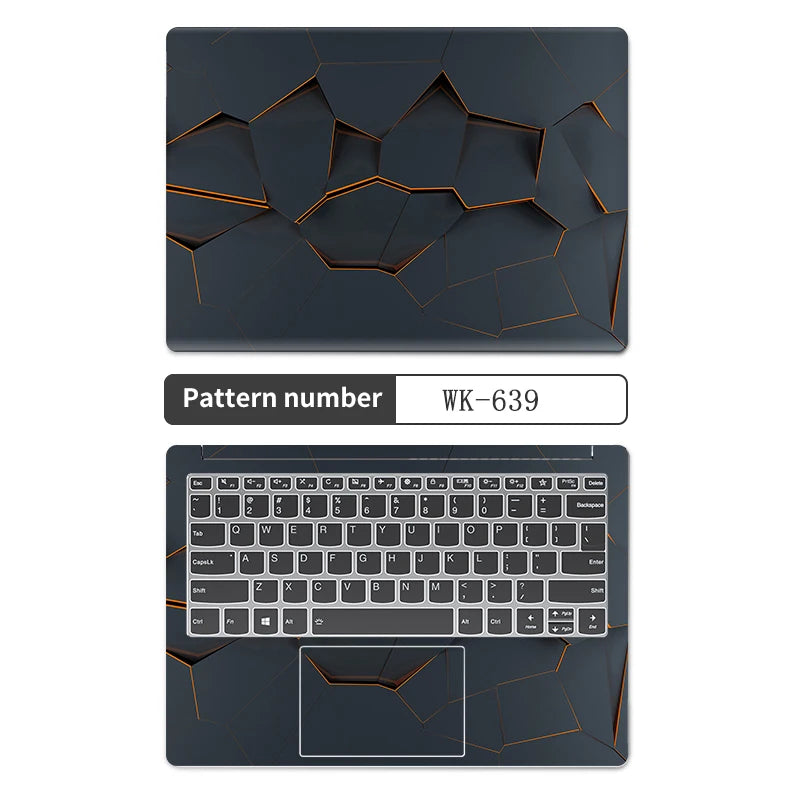 DIY Geometry Cover Laptop Skins Sticker 13.3"14"15.6"17.3"Vinyl Skin Case for Macbook/Lenovo/Hp/Acer Decorate Decal Assessories