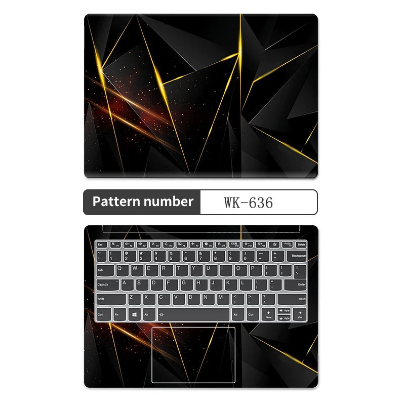 DIY Geometry Cover Laptop Skins Sticker 13.3"14"15.6"17.3"Vinyl Skin Case for Macbook/Lenovo/Hp/Acer Decorate Decal Assessories