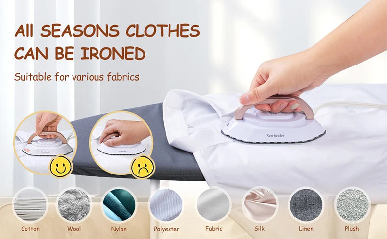 Portable Electric Iron Dual Voltage 110V/220V 30S Preheating Non-steam Travel Mini Dry Iron for Quilting Sewing Clothes