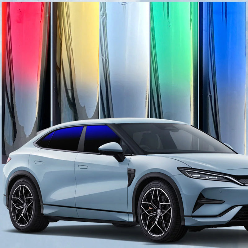 1PC Gradient Window Tint Film Heat-Resistant Anti-Explosive Peel And Stick Solar Film for Car & Home Automotive Privacy Window F
