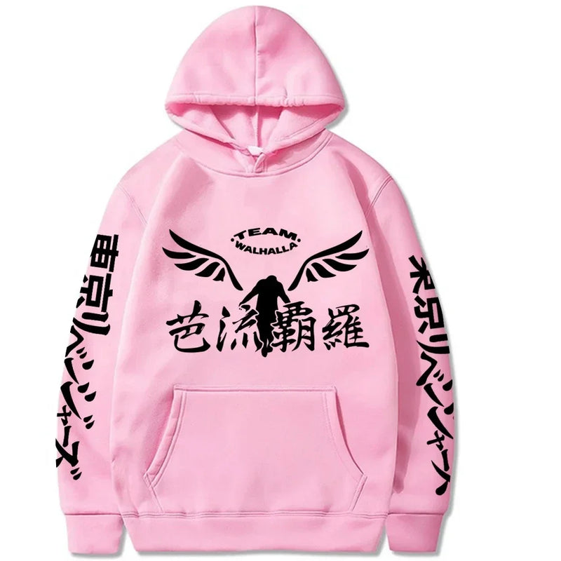 Anime Gambar Valhalla Logo Printed Pullover Unisex Fashion Cosplay Sportswear Casual Streetwear New Tokyo Revengers Anime Hoodie