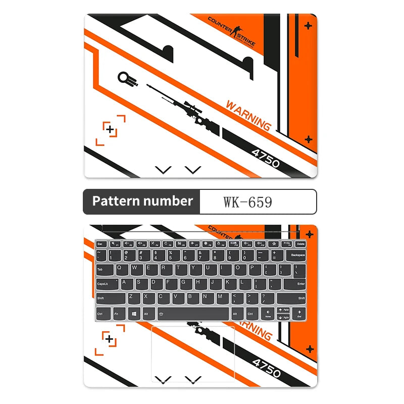 DIY Geometry Cover Laptop Skins Sticker 13.3"14"15.6"17.3"Vinyl Skin Case for Macbook/Lenovo/Hp/Acer Decorate Decal Assessories