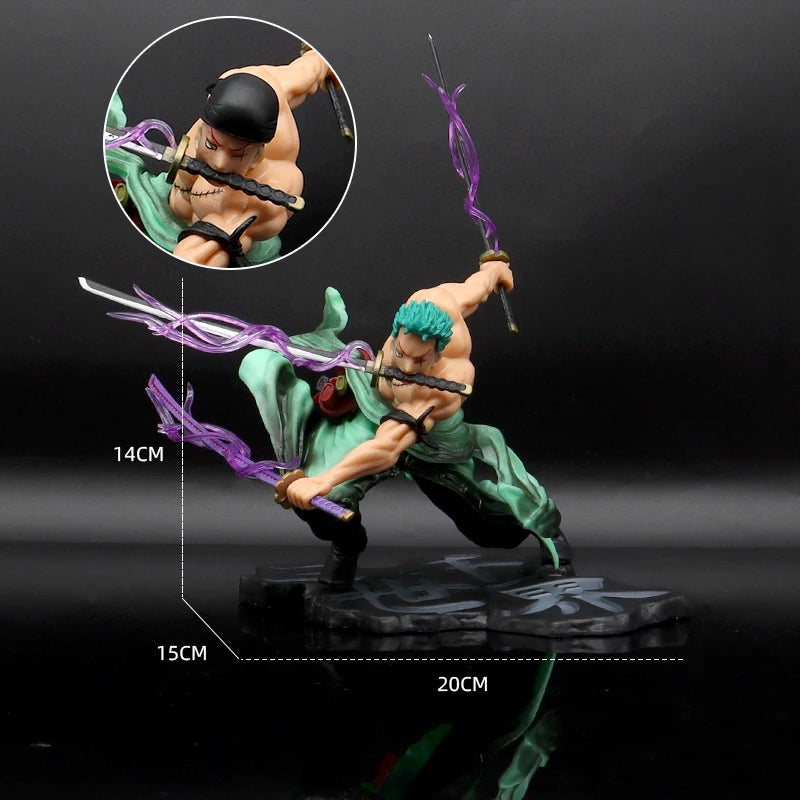 Anime One Piece Roronoa Zoro Anime Action Figure Model Gifts Collectible Figurines for Kids